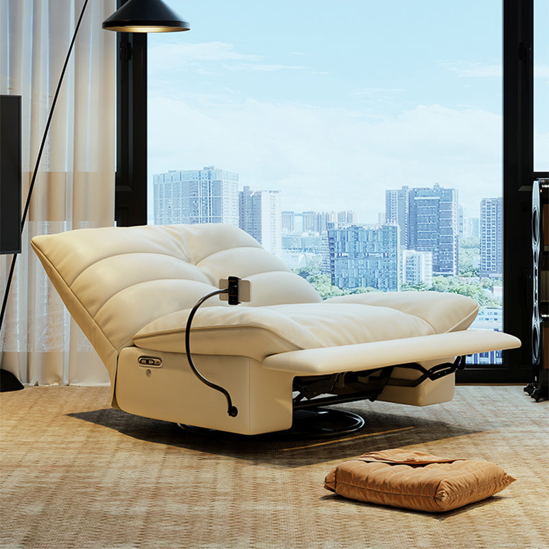 Modern Genuine Leather Club Chair Recliner Massage Home Theater Recliner