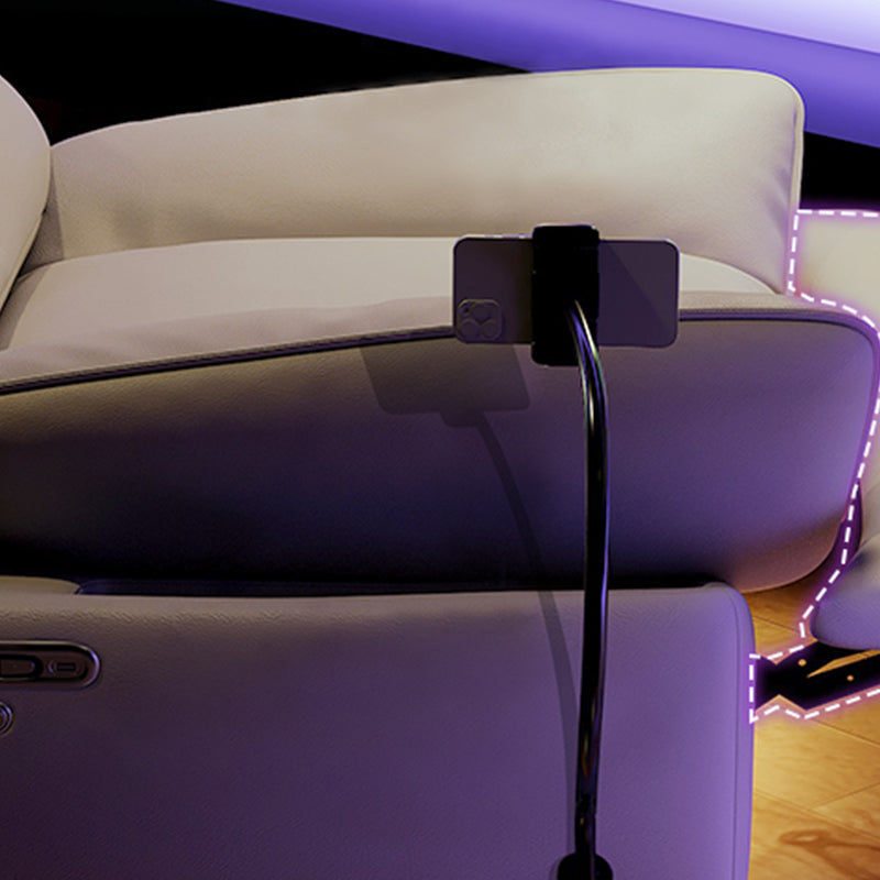 Modern Genuine Leather Club Chair Recliner Massage Home Theater Recliner