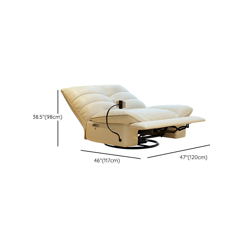 Modern Genuine Leather Club Chair Recliner Massage Home Theater Recliner