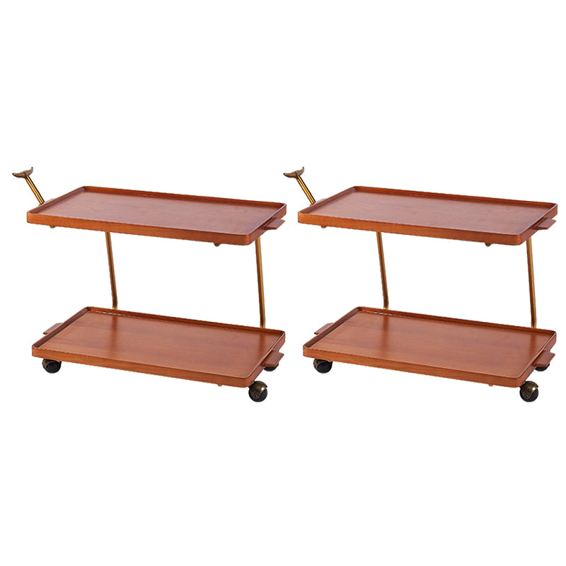 Modernistic End Slide Table Living Room Rectangular with Storage Solid Wood