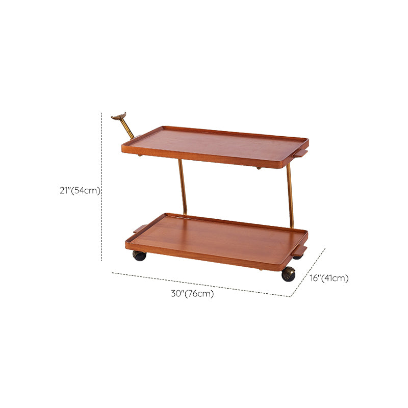 Modernistic End Slide Table Living Room Rectangular with Storage Solid Wood