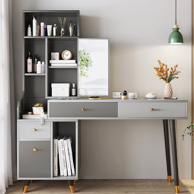 Scandinavian Wood Dressing Table Solid Wood Make-up Vanity with Drawers