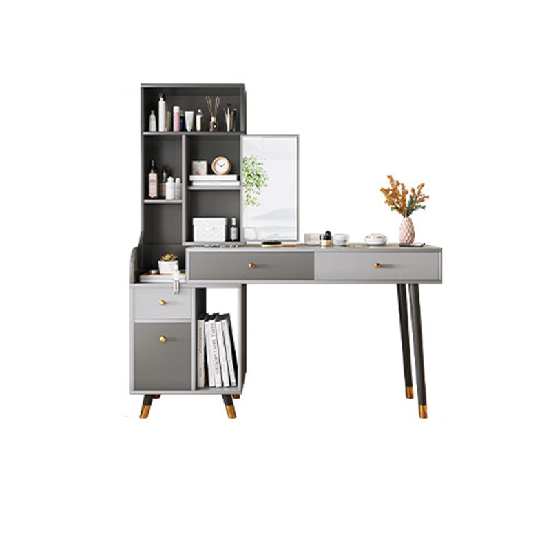 Scandinavian Wood Dressing Table Solid Wood Make-up Vanity with Drawers