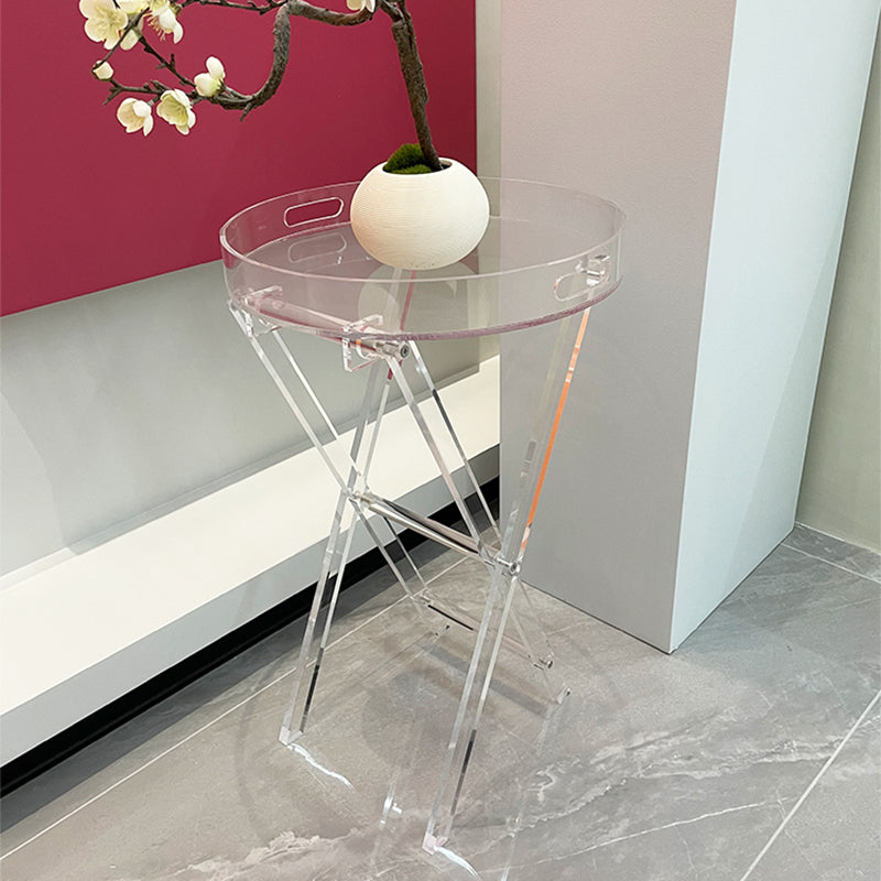 Modern Transparent End Table Round/Rectangular Acrylic Side Table