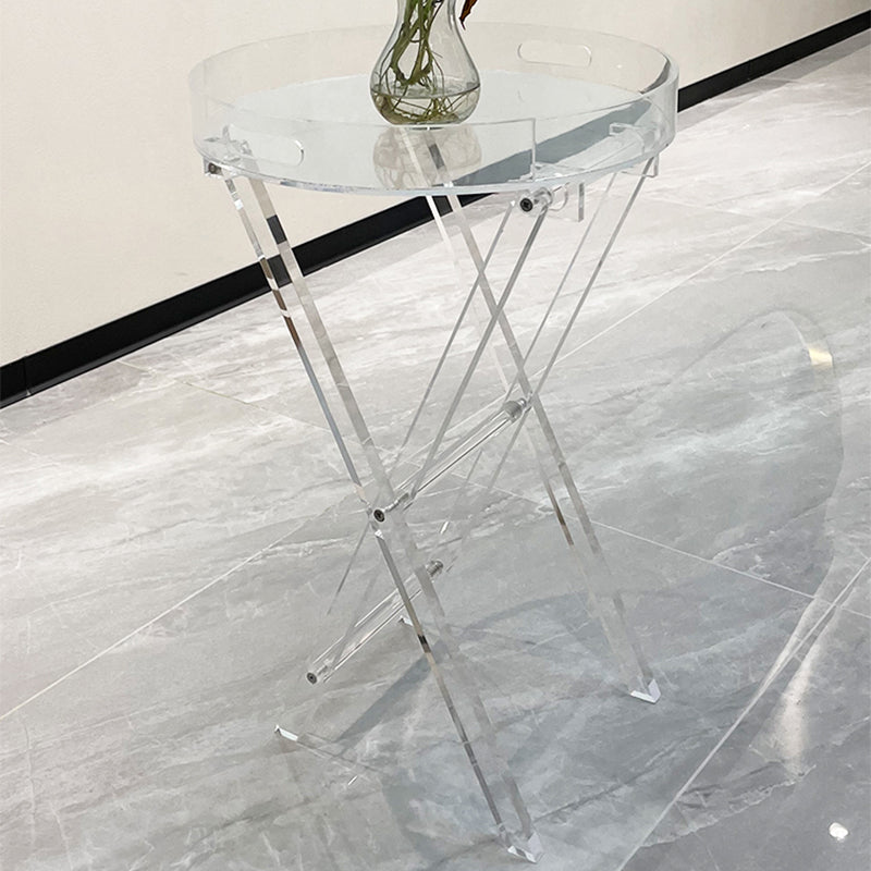 Modern Transparent End Table Round/Rectangular Acrylic Side Table