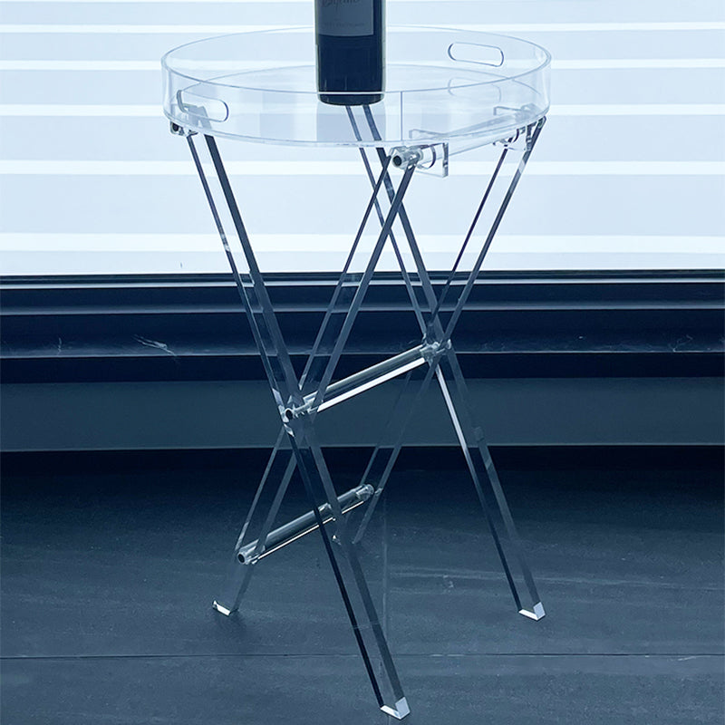 Modern Transparent End Table Round/Rectangular Acrylic Side Table