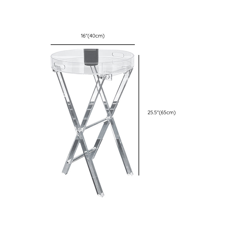 Modern Transparent End Table Round/Rectangular Acrylic Side Table