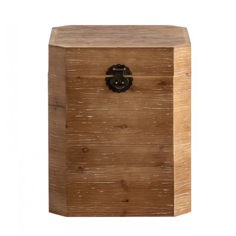 Rustic Walnut Living Room Distressed Solid Wood Sofa Accent Side Table