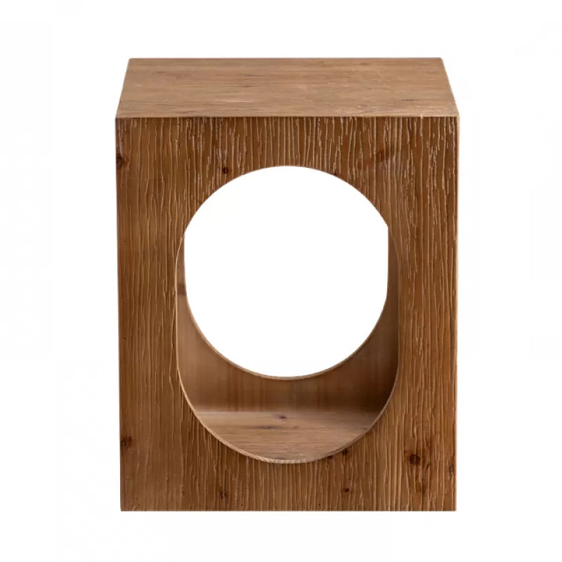 Rustic Walnut Living Room Distressed Solid Wood Sofa Accent Side Table