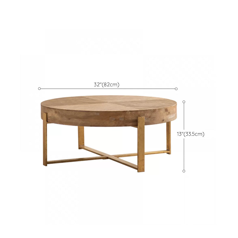 Rustic Walnut Living Room Distressed Solid Wood Sofa Accent Side Table