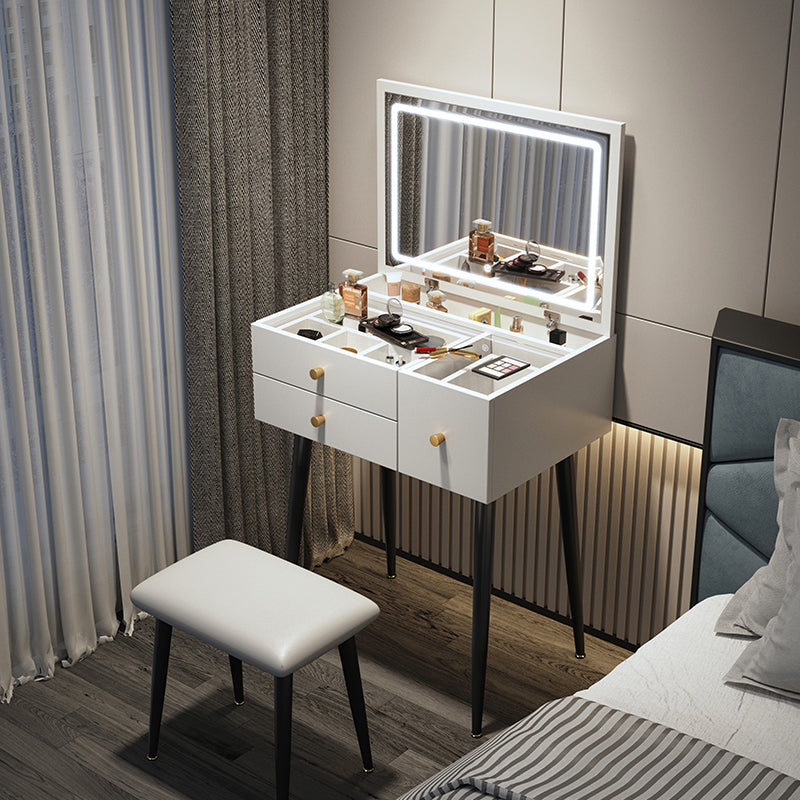 Contemporary Dressing Table Glass Lighted Mirror Bedroom Make-up Vanity