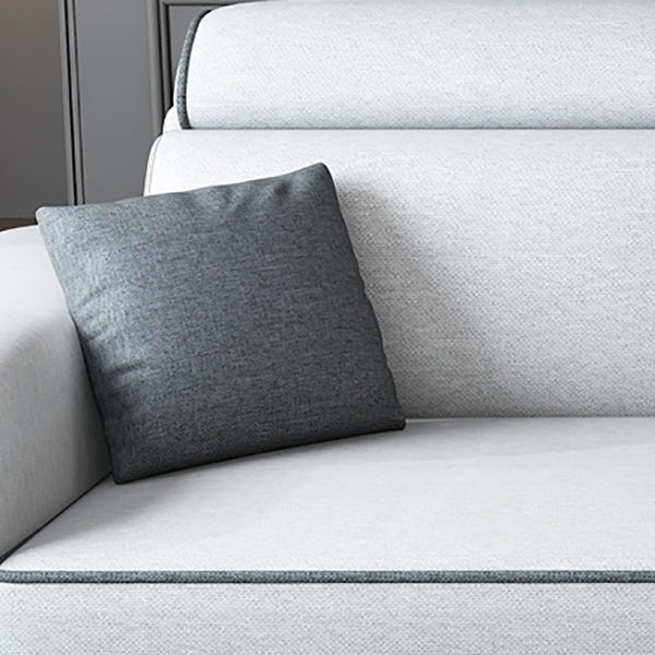 Square Arm Sectional Sofa with Storage Adjustable Sectionalfor 4 People