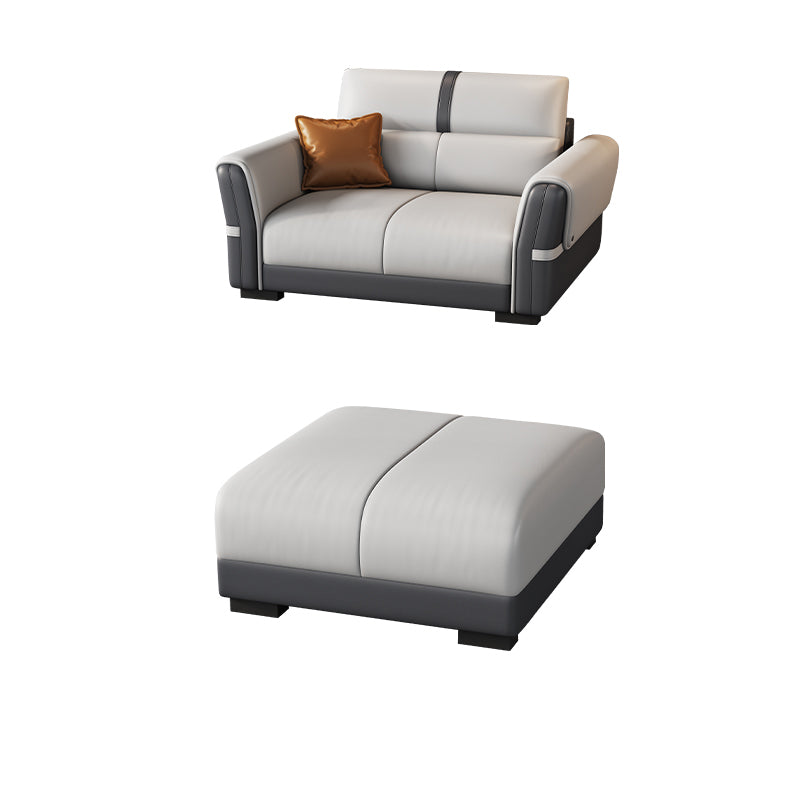 Contemporary Sectional Sofa Faux Leather Stain-Resistant Sectional Sofa