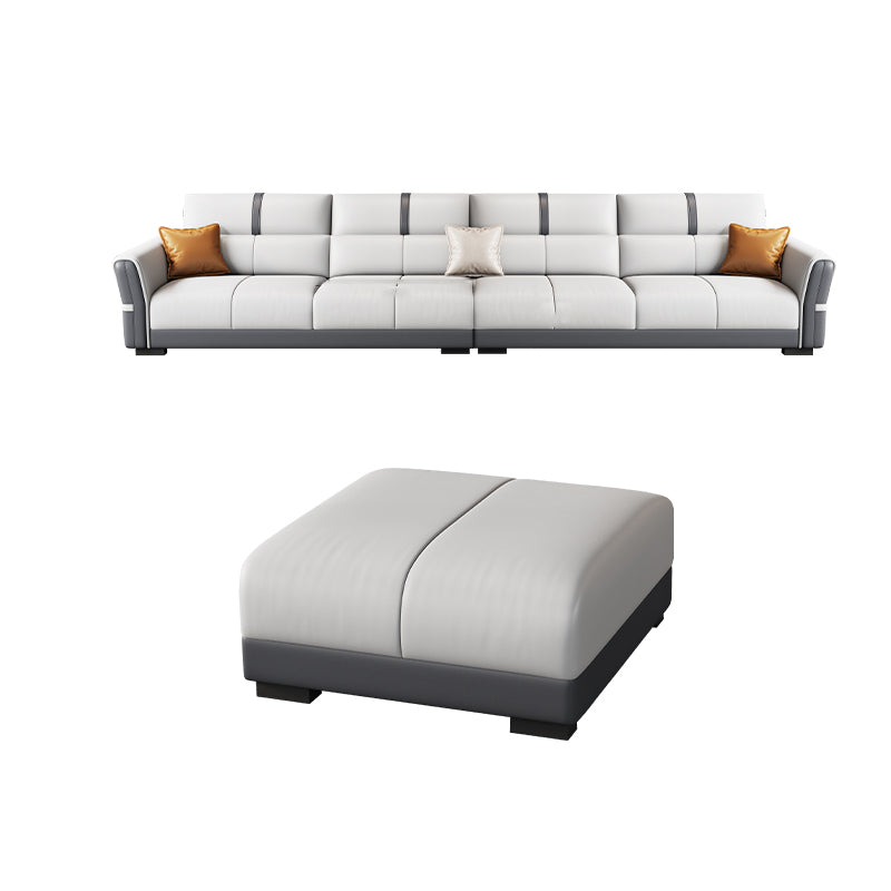 Contemporary Sectional Sofa Faux Leather Stain-Resistant Sectional Sofa