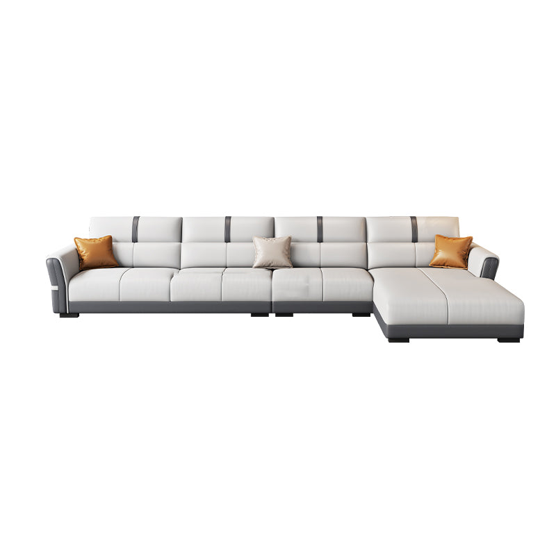 Contemporary Sectional Sofa Faux Leather Stain-Resistant Sectional Sofa