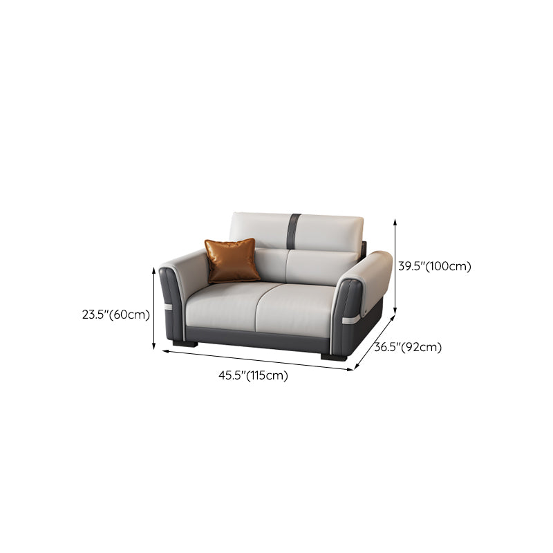 Contemporary Sectional Sofa Faux Leather Stain-Resistant Sectional Sofa
