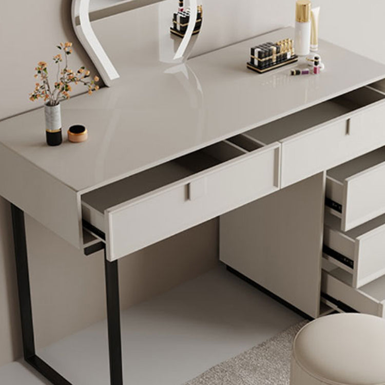 Standing White Makeup Vanity Desk Bedroom Vanity Dressing Table Set
