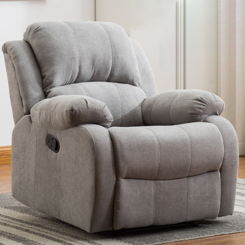 Contemporary Recliner Chair with Lumbar Metal Frame Standard Recliner
