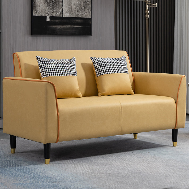 Pillows Included Standard Sofa Stain Resistant Settee with Leg
