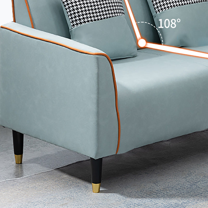 Pillows Included Standard Sofa Stain Resistant Settee with Leg
