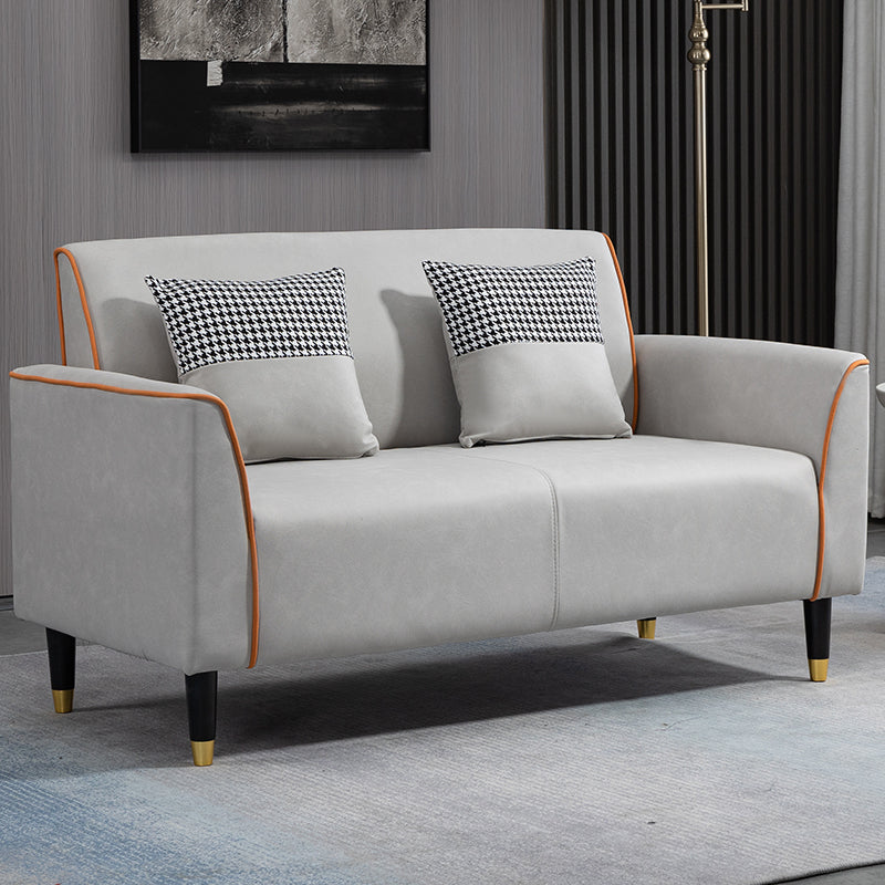 Pillows Included Standard Sofa Stain Resistant Settee with Leg