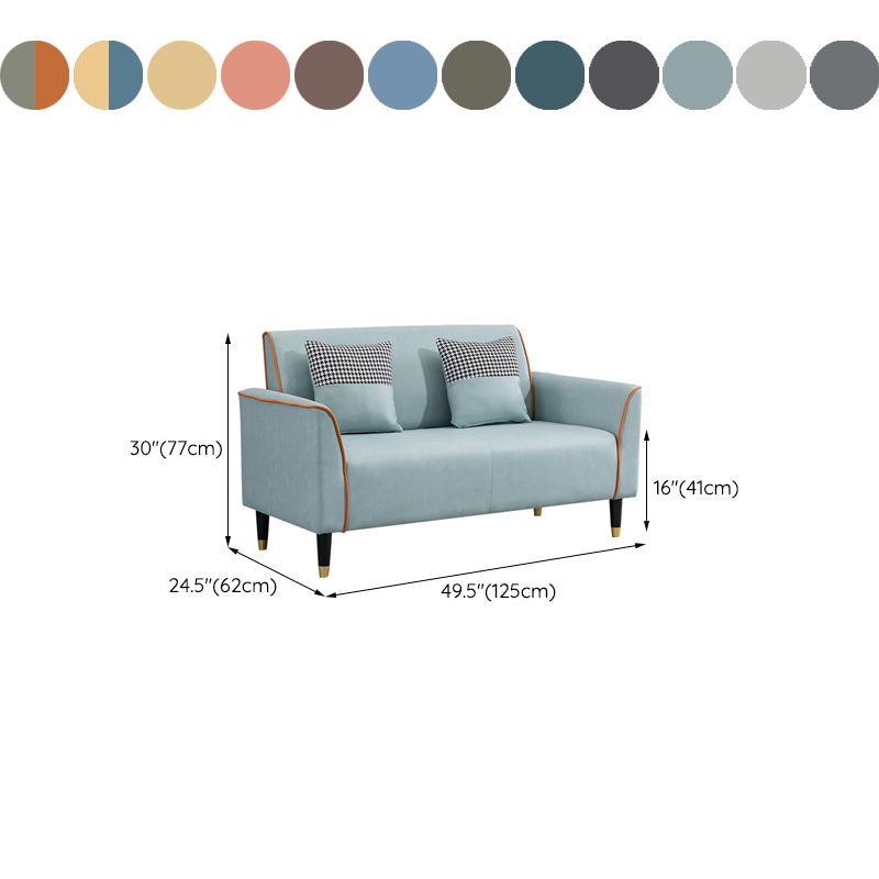 Pillows Included Standard Sofa Stain Resistant Settee with Leg