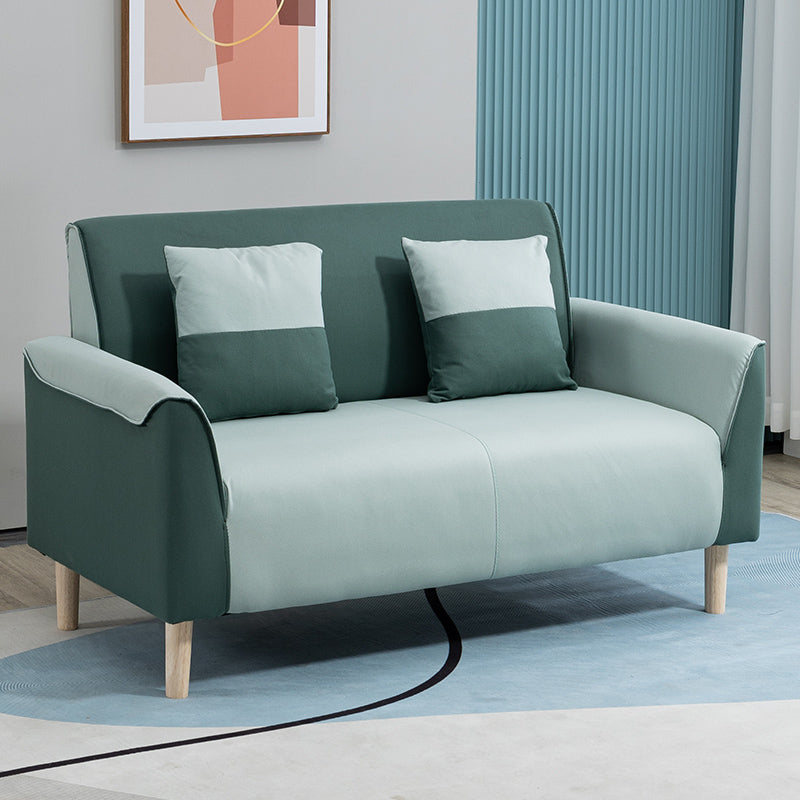 Stain Resistant Standard Sofa Pillows Included Settee with Legs