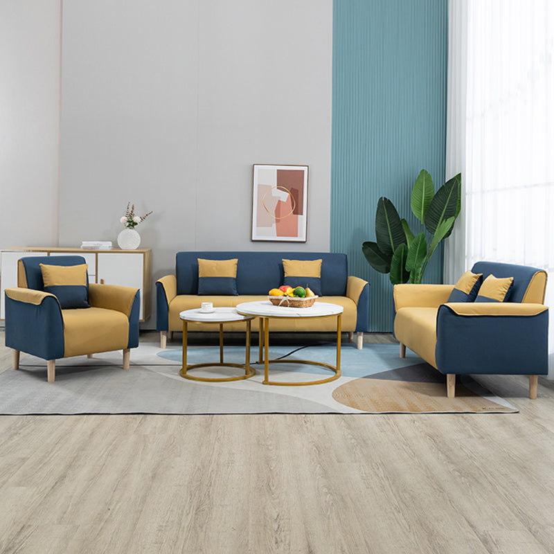 Stain Resistant Standard Sofa Pillows Included Settee with Legs
