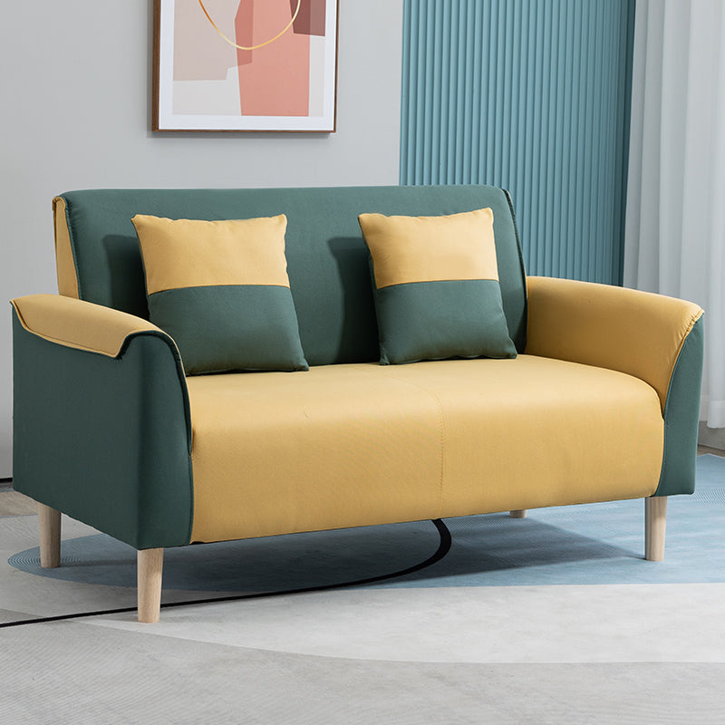 Stain Resistant Standard Sofa Pillows Included Settee with Legs