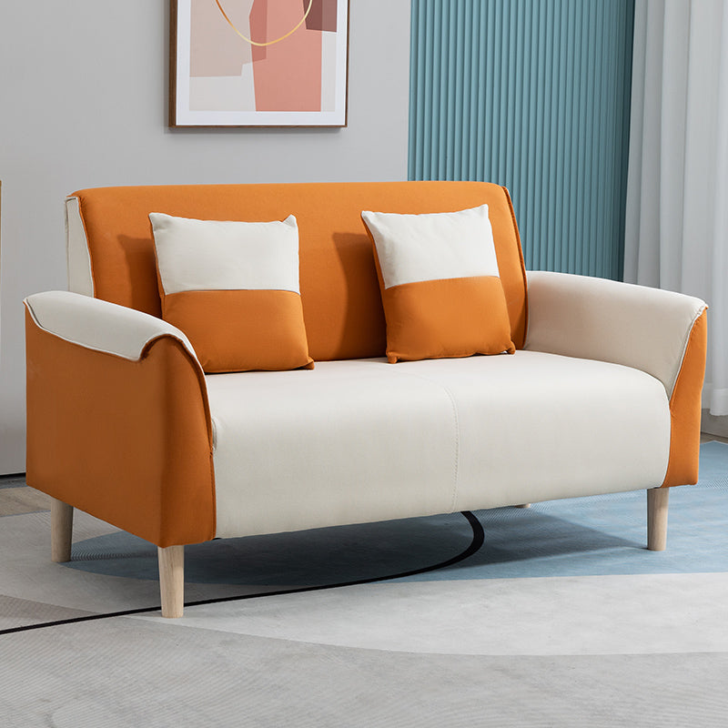 Stain Resistant Standard Sofa Pillows Included Settee with Legs