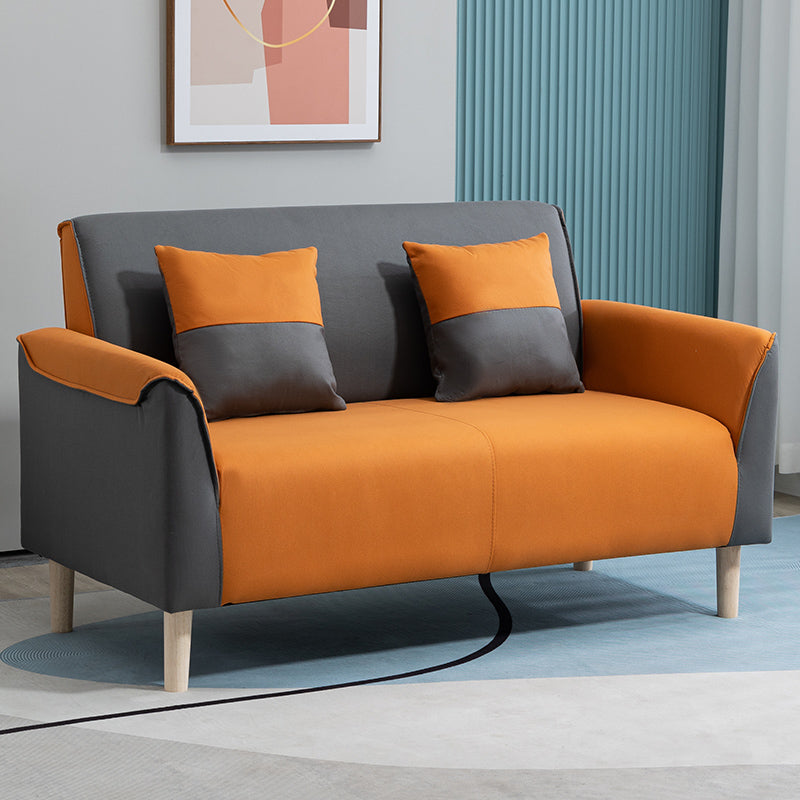 Stain Resistant Standard Sofa Pillows Included Settee with Legs