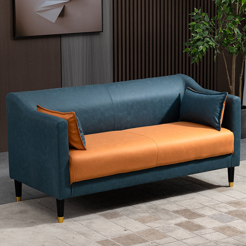 Stain Resistant Standard Sofa Pillows Included Settee with Metal Legs
