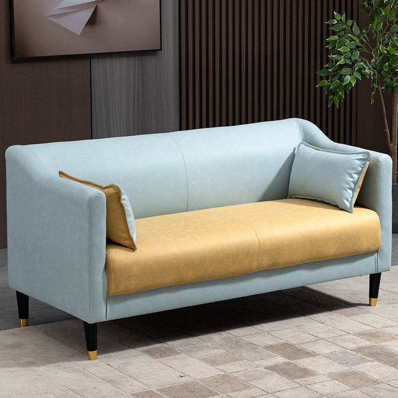 Stain Resistant Standard Sofa Pillows Included Settee with Metal Legs