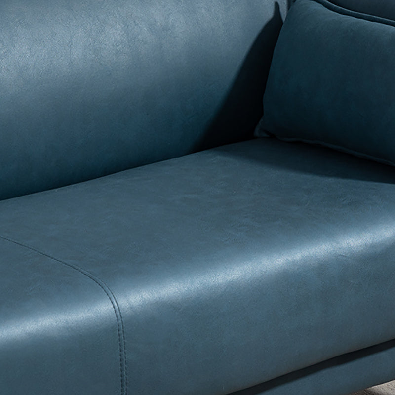 Stain Resistant Standard Sofa Pillows Included Settee with Metal Legs