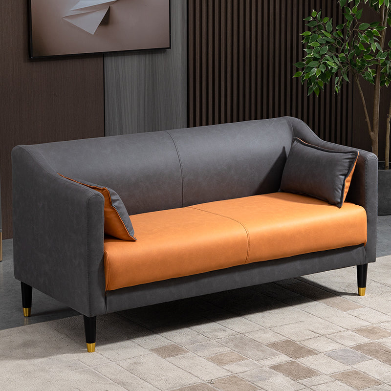 Stain Resistant Standard Sofa Pillows Included Settee with Metal Legs