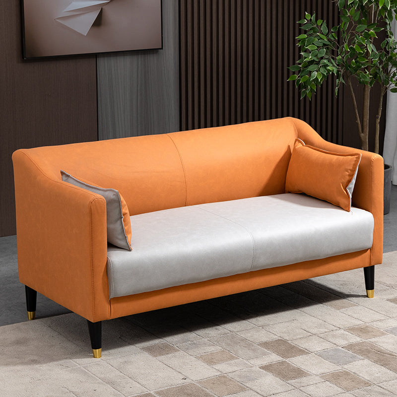 Stain Resistant Standard Sofa Pillows Included Settee with Metal Legs