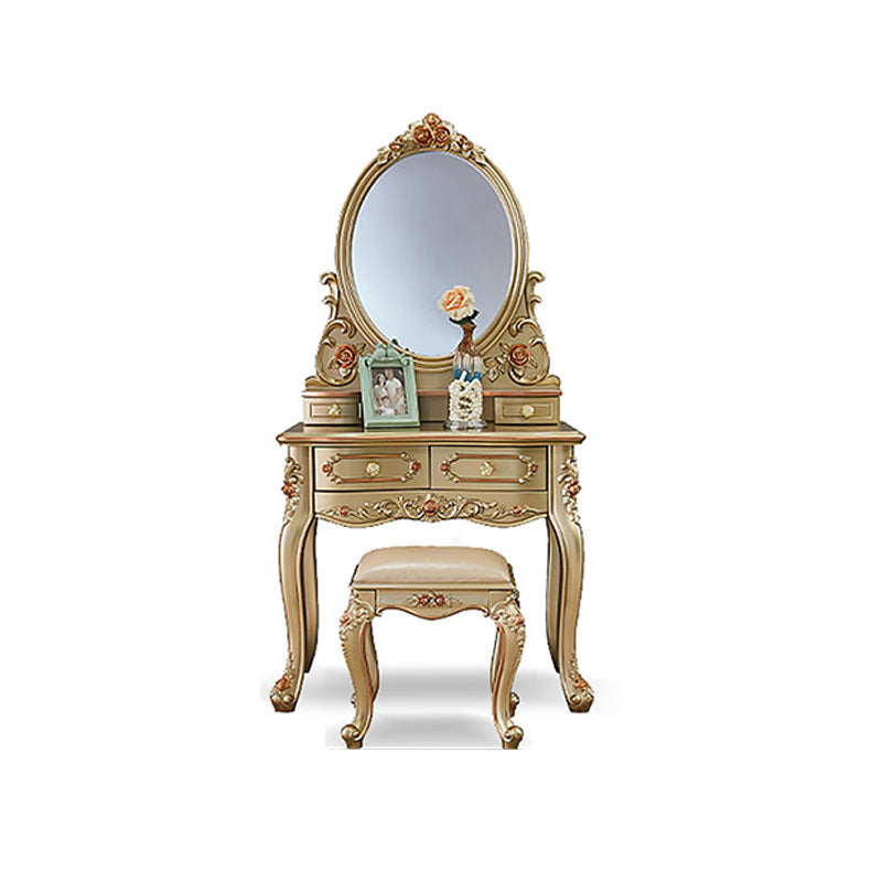 Victorian Makeup Vanity Desk Wood Makeup Vanity Set with Drawer