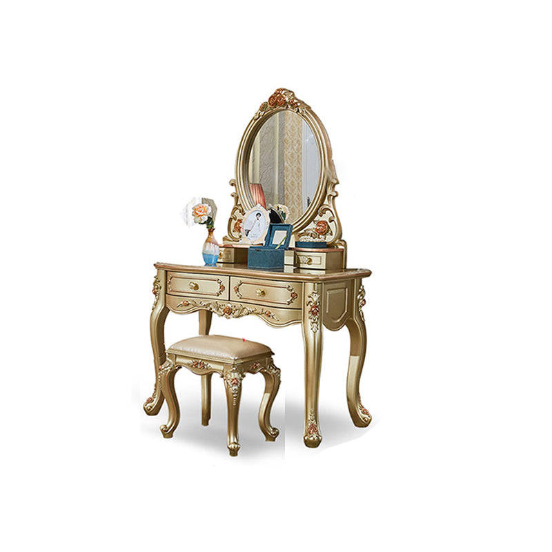 Victorian Makeup Vanity Desk Wood Makeup Vanity Set with Drawer