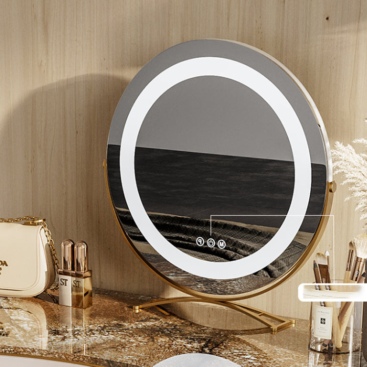 Glam Make-up Vanity Metal Bedroom Lighted Mirror 3 Drawer Dressing Table