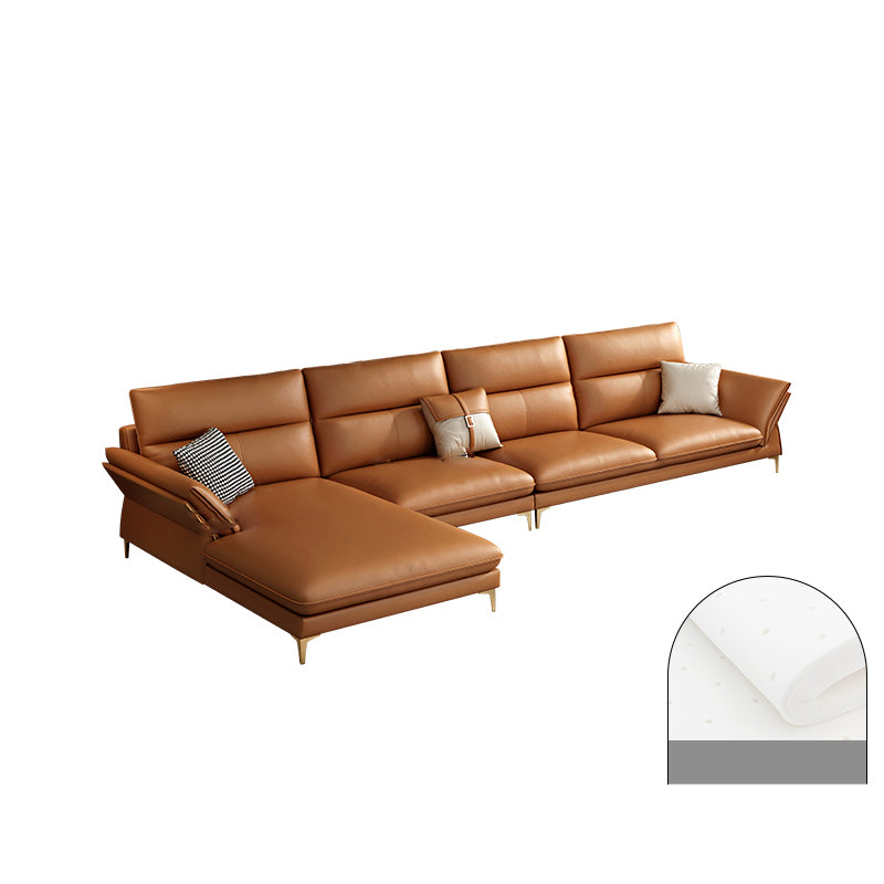 Modernism Sectional Sofa Flared Arm Cushion Back Sectional Sofa