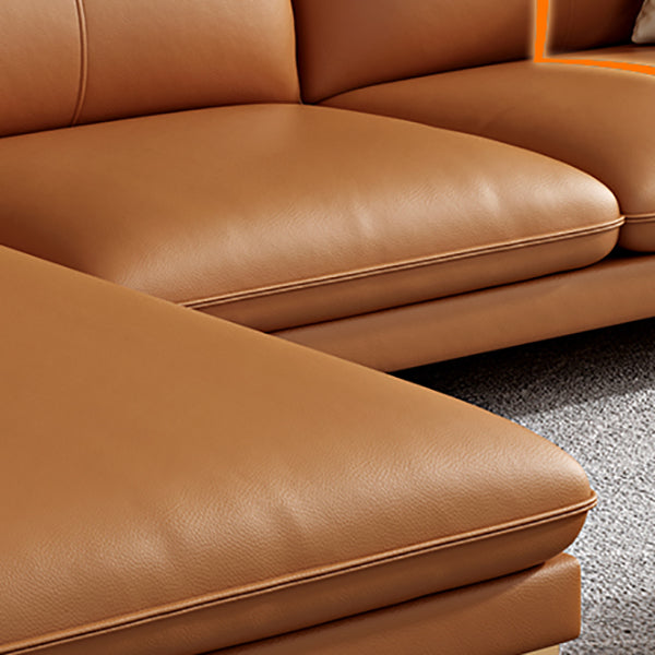 Modernism Sectional Sofa Flared Arm Cushion Back Sectional Sofa