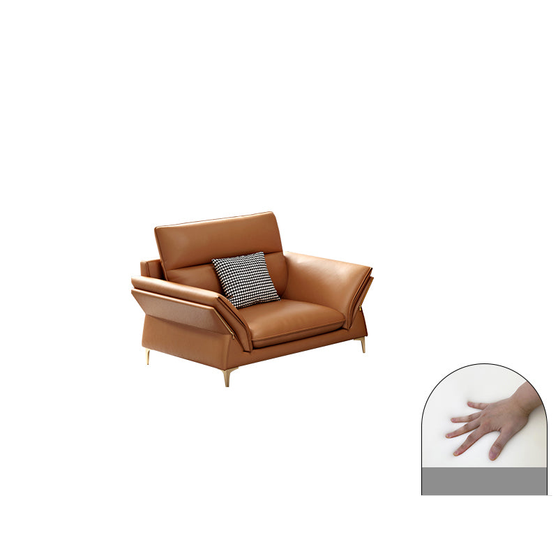 Modernism Sectional Sofa Flared Arm Cushion Back Sectional Sofa