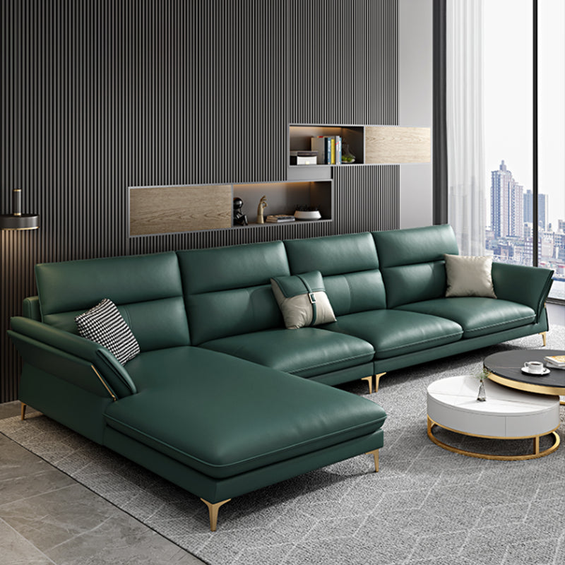 Modernism Sectional Sofa Flared Arm Cushion Back Sectional Sofa