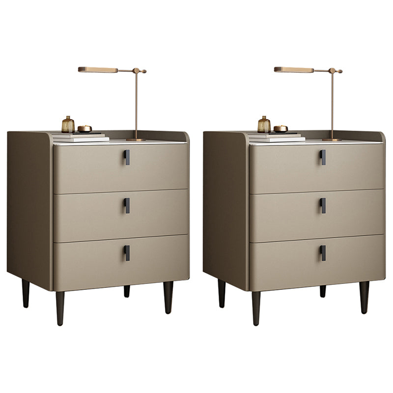 Contemporary Night Table Storage Accent Table Nightstand with 3 Drawers