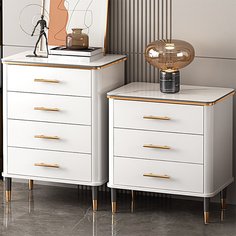 Classic Glam Lingerie Chest Vertical Marble Storage Chest with Drawers for Bedroom
