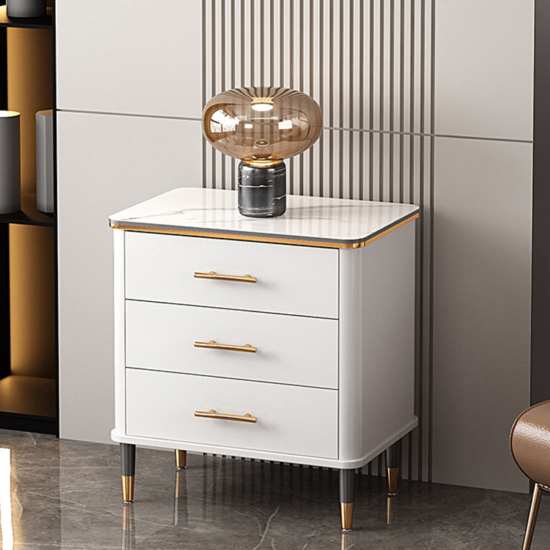 Classic Glam Lingerie Chest Vertical Marble Storage Chest with Drawers for Bedroom