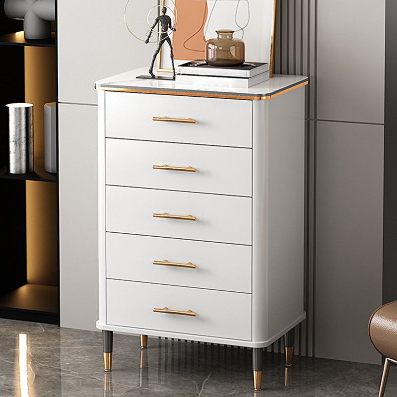 Classic Glam Lingerie Chest Vertical Marble Storage Chest with Drawers for Bedroom