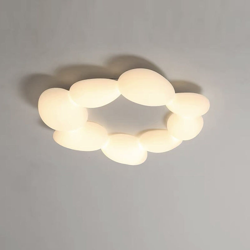 Nordic Flush Mount Plastic LED Ceiling Light Fixture for Bedroom