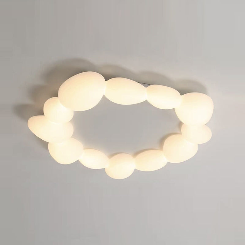 Nordic Flush Mount Plastic LED Ceiling Light Fixture for Bedroom
