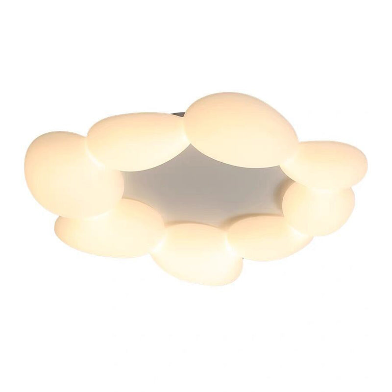 Nordic Flush Mount Plastic LED Ceiling Light Fixture for Bedroom